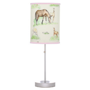 Mare and Horse Foal Pattern Table Lamp