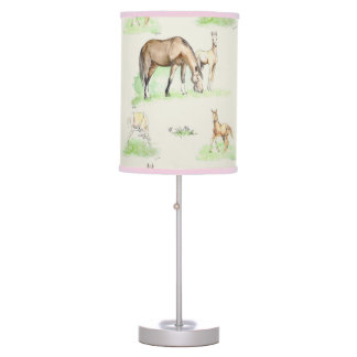 Mare and Horse Foal Pattern Table Lamp
