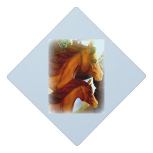 Mare and pony Thunder_Cove Graduation Cap Topper