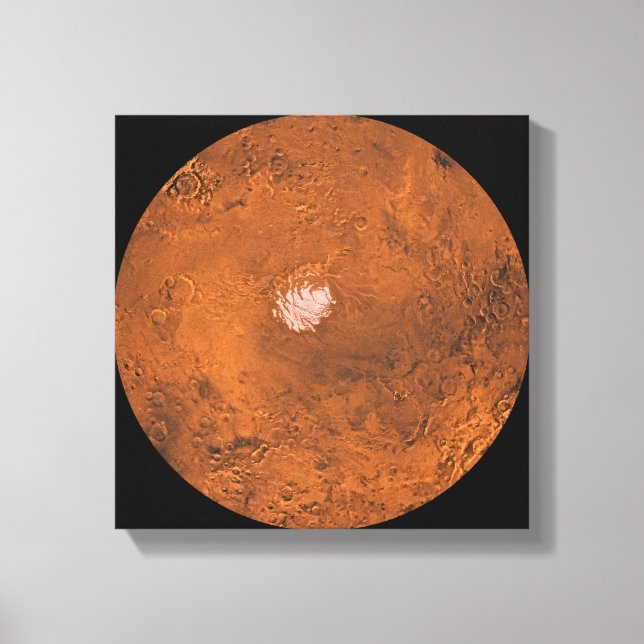 Mare Australe region of Mars Canvas Print (Front)