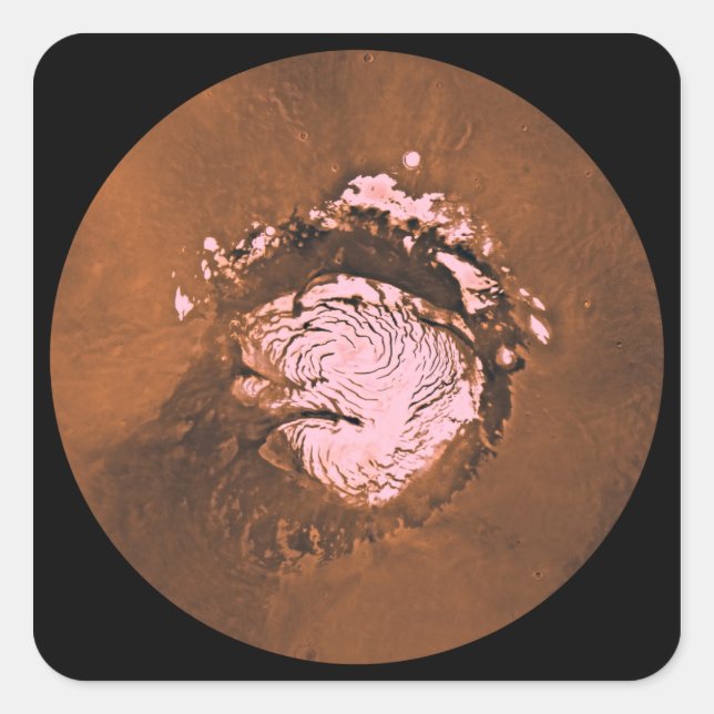 Mare Boreum region of Mars Square Sticker (Front)