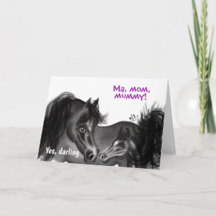  Mare & Filly   Ma, mom, mummy Happy Mother’s Day Card