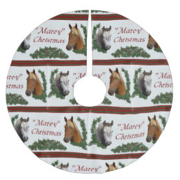 Mare-y Christmas Brushed Polyester Tree Skirt