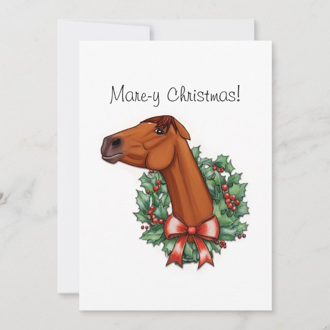 Mare-y Christmas Flat Card (Front)