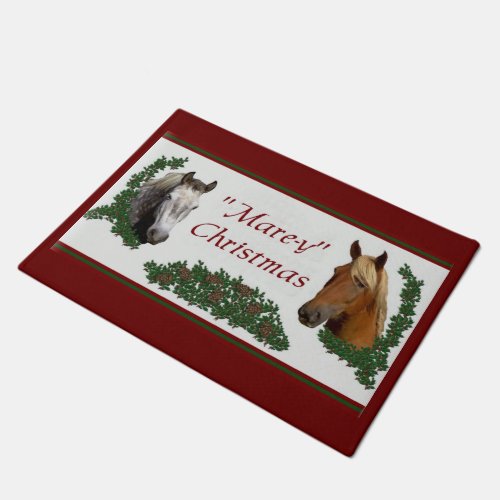 Mare_y Christmas Horse Lovers Doormat