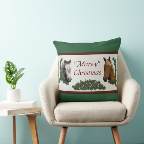 Mare_y Christmas Throw Pillow