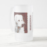 Maremma Sheepdog Frosted Glass Beer Mug