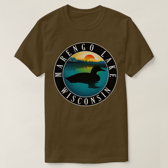 Marengo Lake Wisconsin Loon T-Shirt (Design Front)