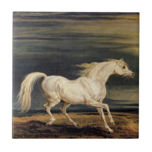 Marengo the White Horse (by James Ward) Ceramic Tile