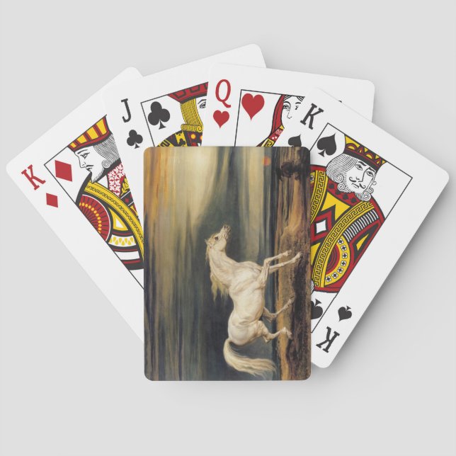 Marengo the White Horse (by James Ward) Poker Cards (Back)