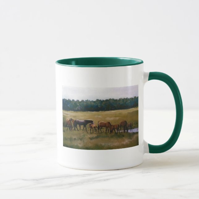 "Mares and Foals" Original Art Mug (Right)