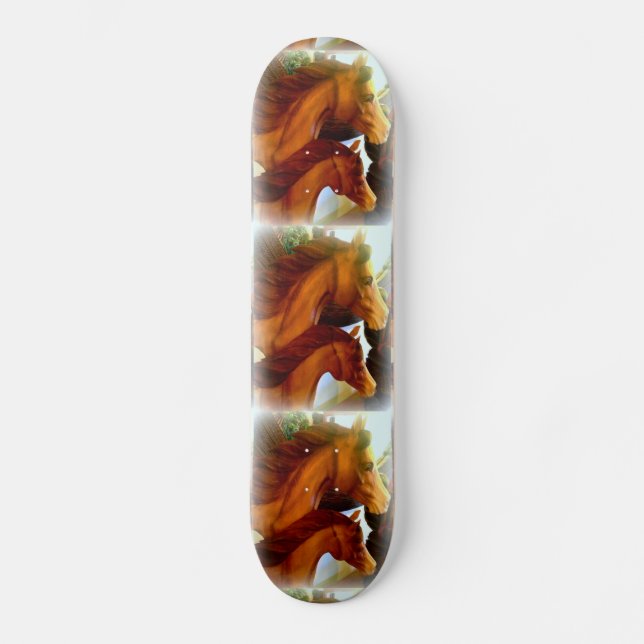 mares and ponies skateboard deck (Front)