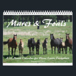 Mares & Foals Calendar<br><div class="desc">A selection of mares and foals photographed by Cathey Osborne of SmilodonArt.com. All photographs copyright 2008.</div>