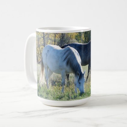 Mares Grazing - Theodore Roosevelt National Park Coffee Mug
