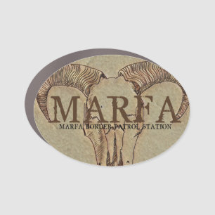 Marfa Station oval been there car magnet