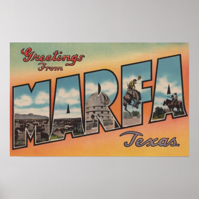 Marfa, TexasLarge Letter ScenesMarfa, TX Poster (Front)