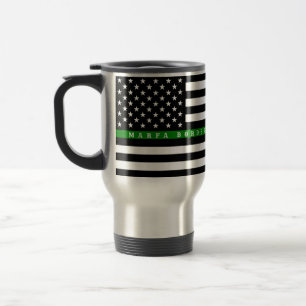 Marfa Thin Green Line, Travel mug- 15 oz Travel Mu Travel Mug