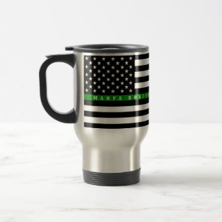 Marfa Thin Green Line, Travel mug- 15 oz Travel Mu Travel Mug