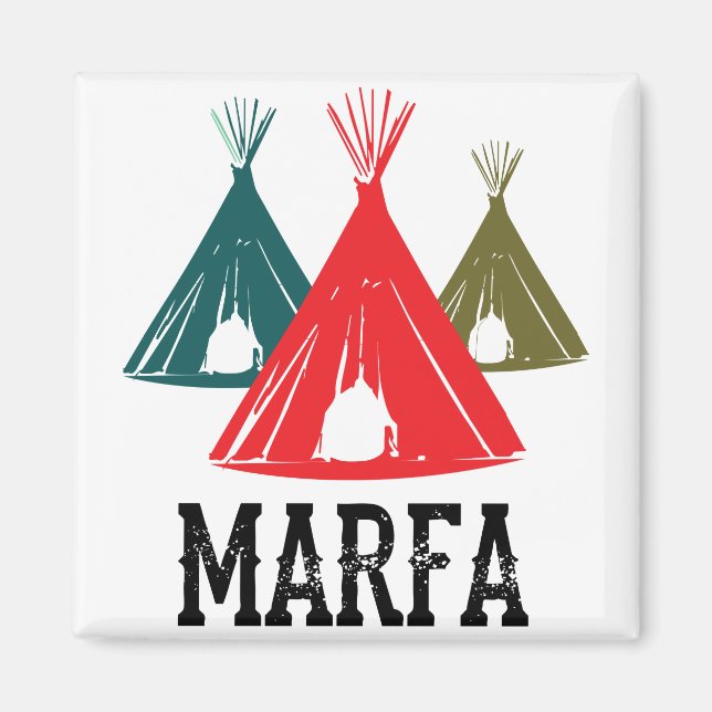 Marfa TX Ghost Lights Festival Texas Art Magnet (Front)