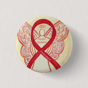 Marfan Syndrome Angel Awareness Ribbon Custom Pins