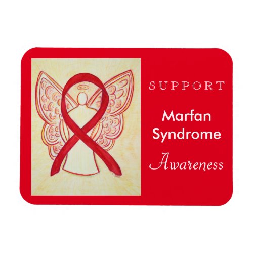 Marfan Syndrome Awareness Ribbon Angel Magnet