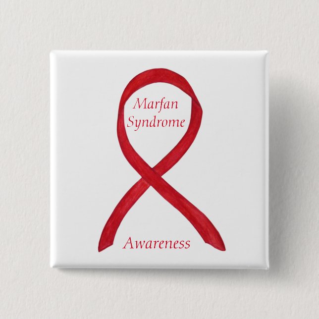 Marfan Syndrome Awareness Ribbon Custom Pins (Front)