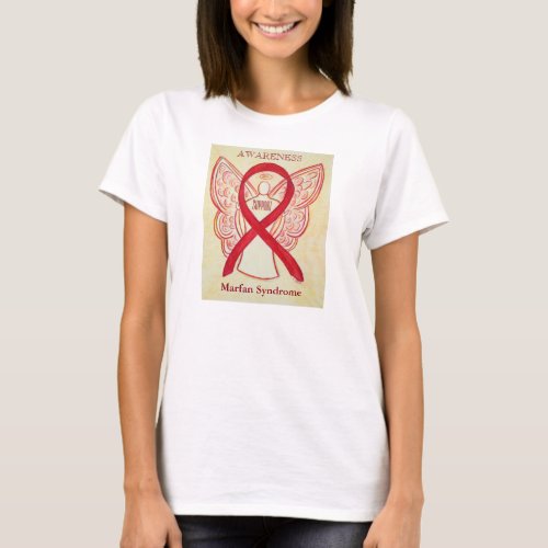 Marfan Syndrome Red Awareness Ribbon Custom Shirt