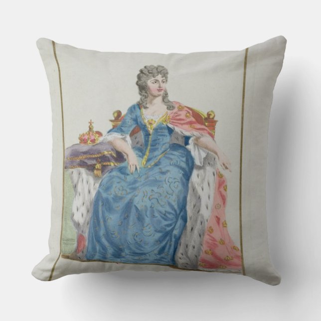 Margaret (1353-1412) Queen of Denmark, Norway and Throw Pillow (Front)