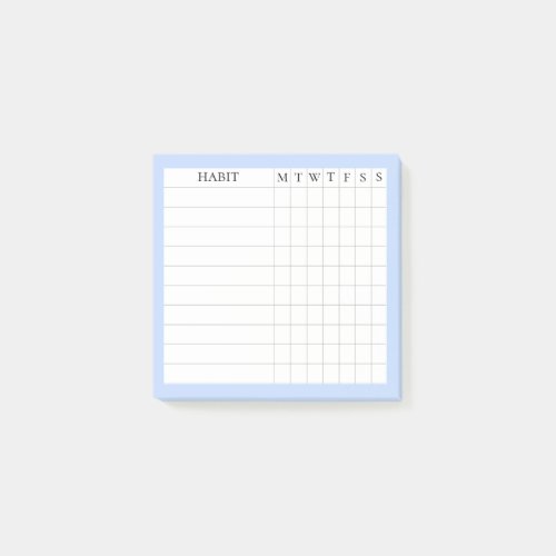 Margaret Collection Habit Tracker in Blue Post_it Notes