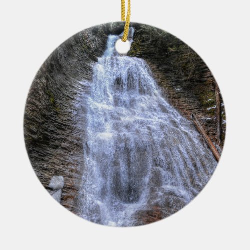 Margaret Falls BC I Photo Print Ceramic Ornament