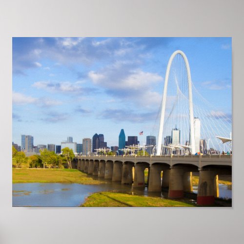 Margaret Hunt Bridge Dallas Texas Poster