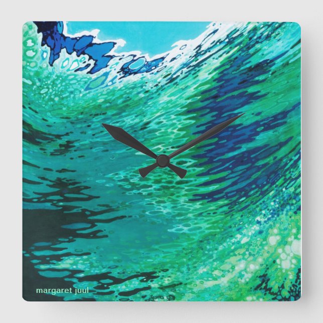 Margaret Juul  Artwork Ocean Wave Modern Clock (Front)