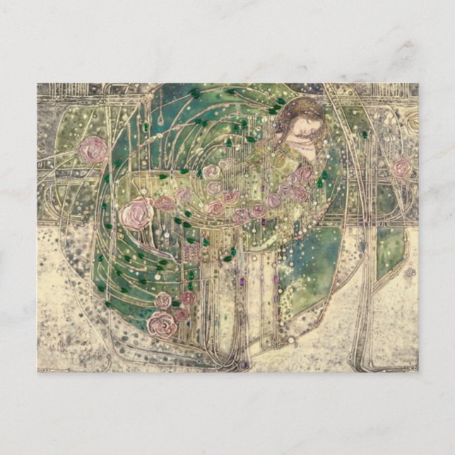 Margaret MacDonald Mackintosh Sleeping Princess Postcard (Front)