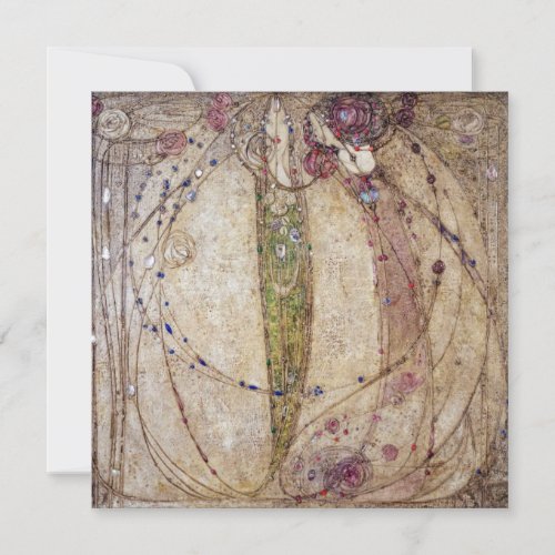 Margaret MacDonald The Red Rose and the White Rose Card