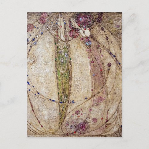 Margaret MacDonald The Red Rose and the White Rose Postcard