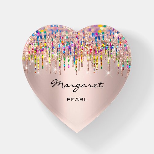 Margaret NAME MEANING Holograph Drips Pearl Paperweight