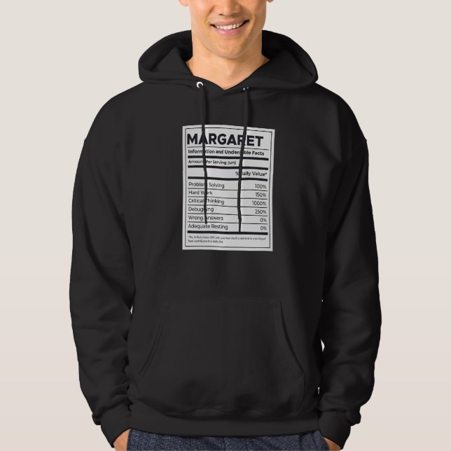 Margaret Nutrition Information Problem Solving Har Hoodie (Front)