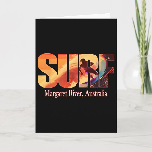 Margaret River, Australia Beach Surfing  Card (Front)