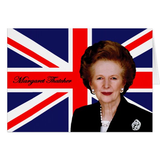 Margaret Thatcher - British Flag Cards (Front Horizontal)