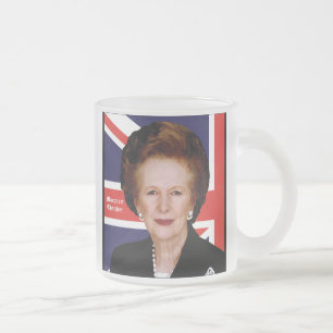Margaret Thatcher Frosted Glass Coffee Mug