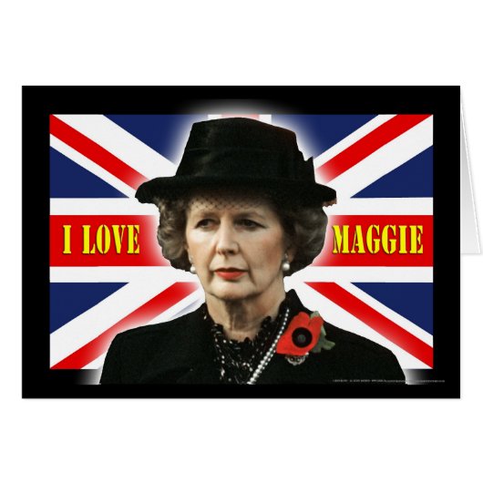 Margaret Thatcher I Love Maggie Cards (Front Horizontal)