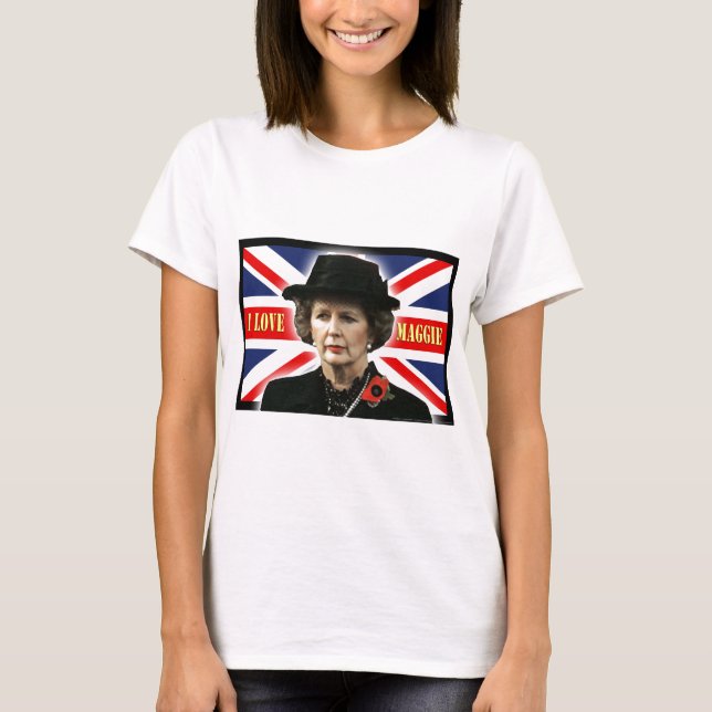 Margaret Thatcher I Love Maggie T-Shirt (Front)