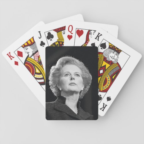 Margaret Thatcher Playing Cards Black and White