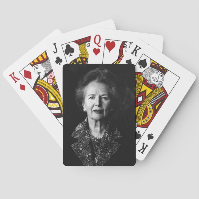 Margaret Thatcher Playing Cards (Black and White) (Back)