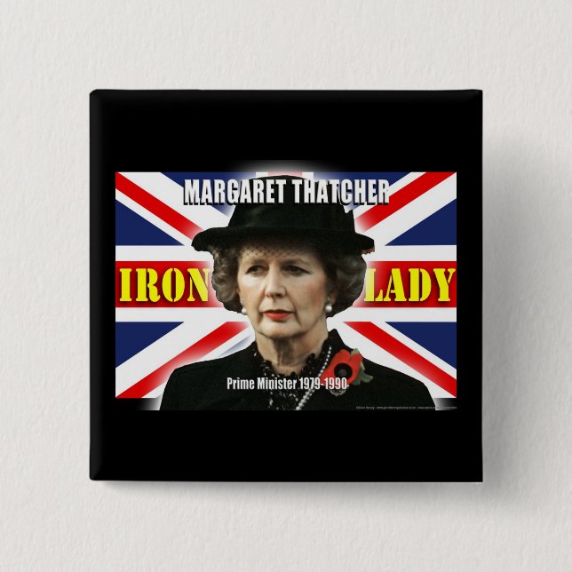 Margaret Thatcher Prime Minister Button (Front)