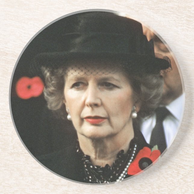 Margaret Thatcher Prime Minister Drink Coaster (Front)