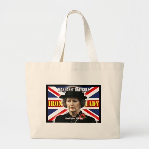 Margaret Thatcher Prime Minister Large Tote Bag