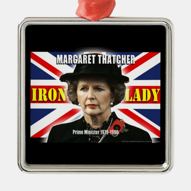 Margaret Thatcher Prime Minister Metal Ornament (Front)