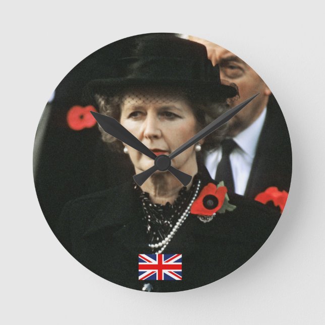Margaret Thatcher Prime Minister Round Clock (Front)