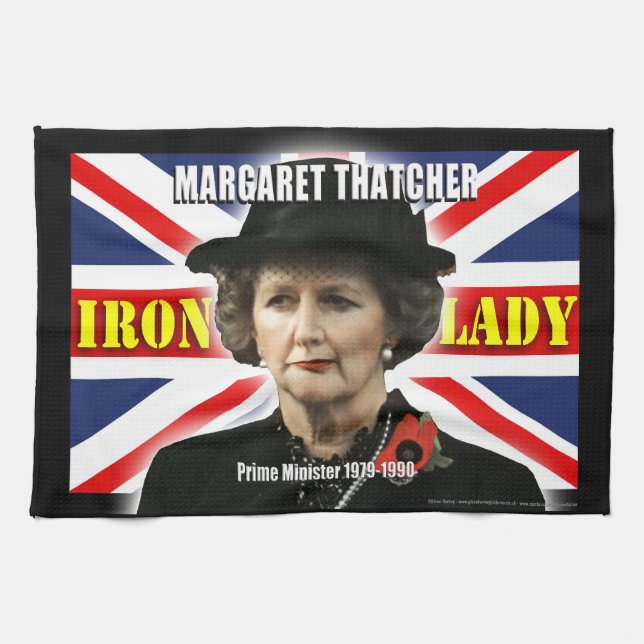 Margaret Thatcher Prime Minister Towel (Horizontal)